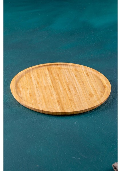 Bambu Servis Tabağı , Bambu Sunumluk , Bambu Tabak 23X23X1,7 cm