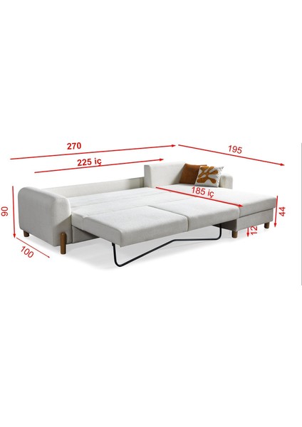 Parla Yataklı Sandıklı Köşe Koltuk 272-195