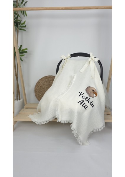 Müslin Yeni Doğan 4katlı Organik %100PAMUK Kişiye Özgü Nakışlı Hastane Çıkış Seti (Kartal Model) fiyatları