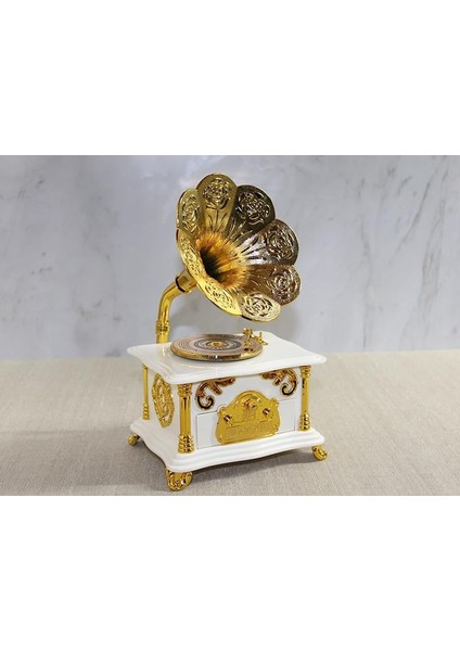 Gramofon Müzik Kutusu Beyaz modelleri
