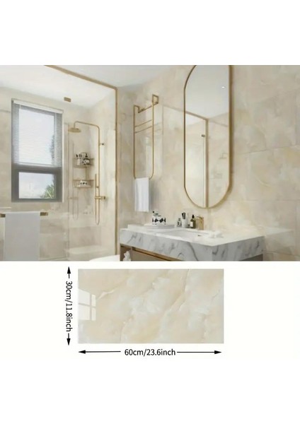 Sarı Mermer Desenli Alüminyum Plastik Duvar Stickerı