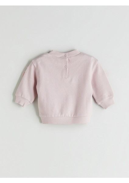 Lc Waıkıkı Pembe Fiyonklu Kız Bebek Sweatshirt ve Tayt 2'li fırsatları