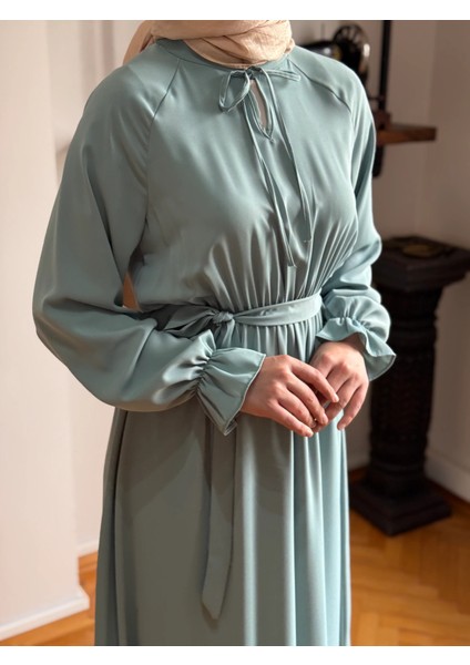 Reglan Kol Bel Lastikli Elbise 5077 fiyatları
