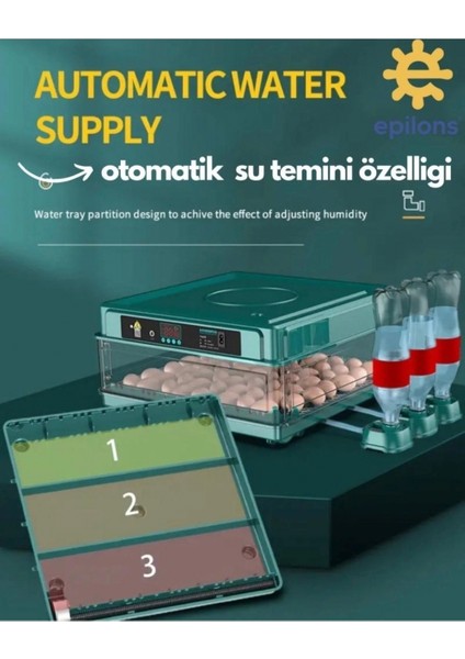 Kuluçka Makinesi Extra Hediyeli 130 Lu Tam Otomatik Yedek Motorlu indirimleri
