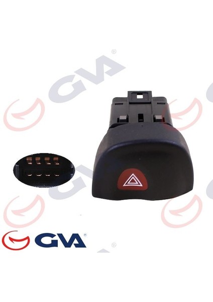 8011021 - Dörtlü Flaşör Renault Megane I 8 Fiş