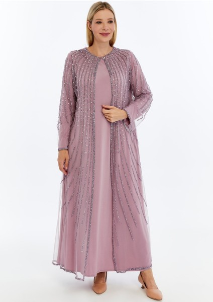Betül 2'li Takım Taşlı Abaya