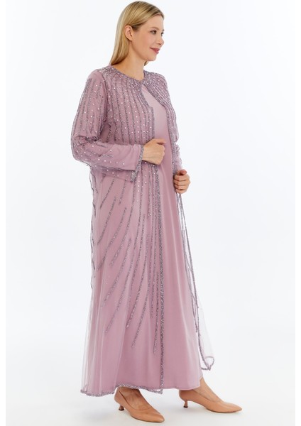 Betül 2'li Takım Taşlı Abaya modelleri