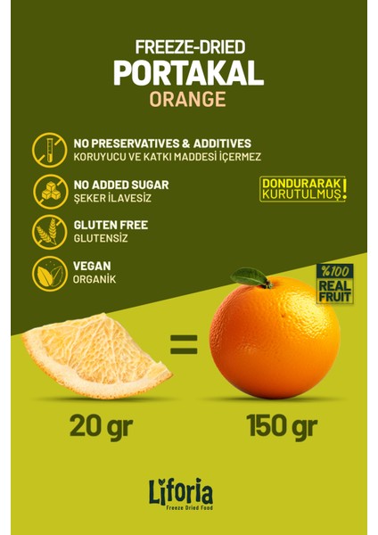 Freeze Dried Ince Dilim Portakal- Dondurularak Kurutulmuş Meyve-Freeze Dry Kuru MEYVE 20GR fırsatları
