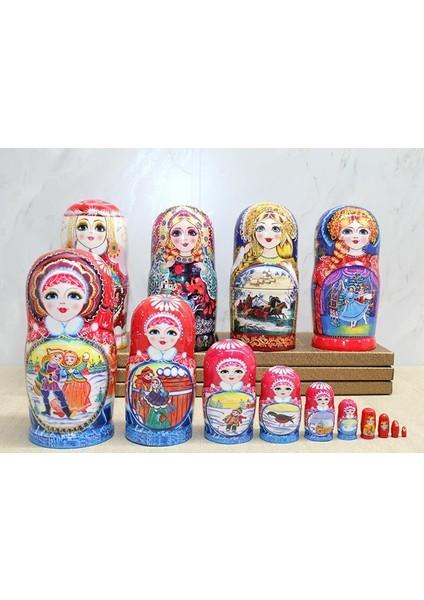 10'lu Ahşap Matruşka Seti fiyatları