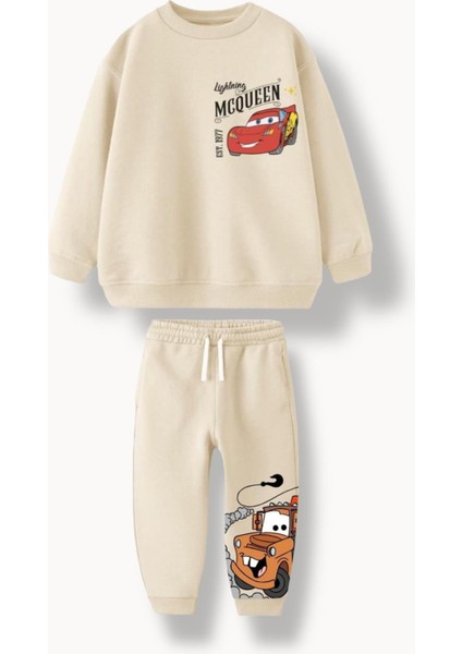 Erkek Çocuk Baskılı 3 Iplik Pamuklu Kumaş Alt Üst Takım fiyatları