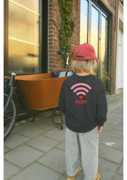 Unisex Sırtı Baskılı 3 Iplik Kumaş Pamuklu Sweatshirt