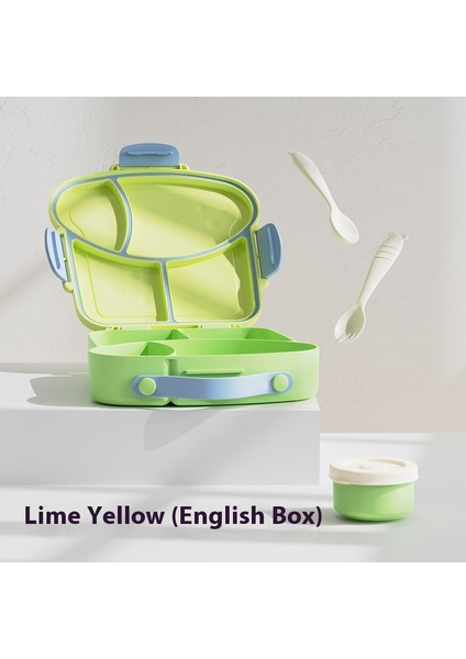 Gıda Sınıfı Mikrodalgada Kullanılabilen Çatal ve Kaşıklı Öğle Yemeği Kutusu (Yurt Dışından)