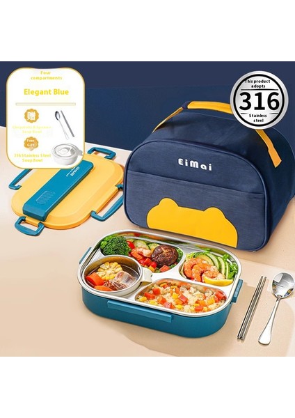 Öğrenciler Için Paslanmaz Çelik Iç Yalıtımlı Öğle Yemeği Kutusu (Yurt Dışından)