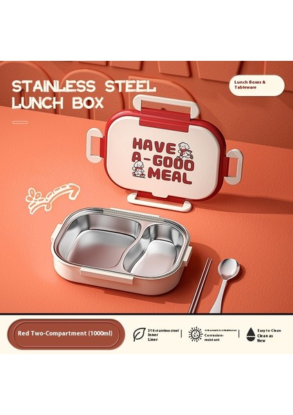 316 Paslanmaz Çelik Karikatür Öğrenci Yalıtımlı Öğle Yemeği Kutusu (Yurt Dışından)
