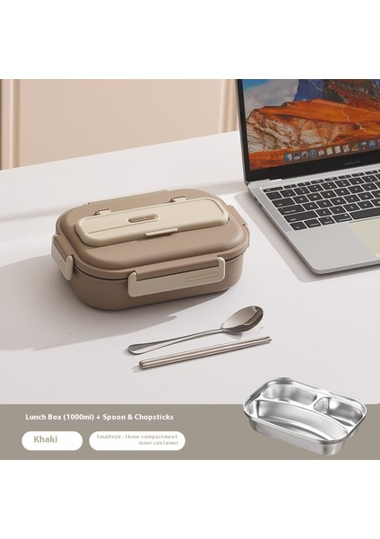 Öğrenciler Için Bölmeli Mikrodalgada Kullanılabilir Paslanmaz Çelik Yalıtımlı Öğle Yemeği Kutusu (Yurt Dışından)