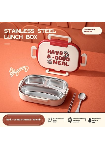 316 Paslanmaz Çelik Karikatür Öğrenci Yalıtımlı Öğle Yemeği Kutusu (Yurt Dışından)