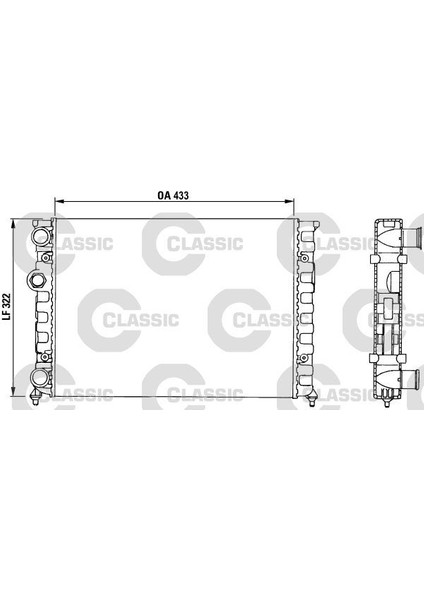 230503 - x Radyatör Classıc Golf Iıı-Jetta Mek 430×322X34