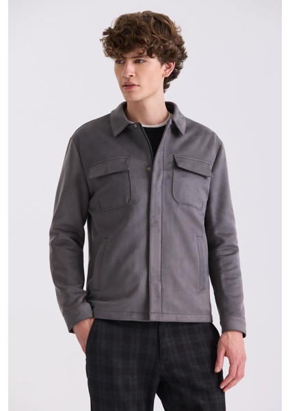 Füme Comfort Fit Bebe Yaka Mevsimlik Mont indirimleri