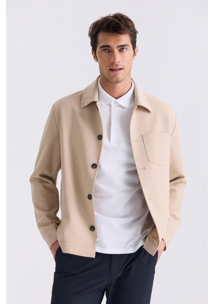 Bej Slim Fit Bebe Yaka Mevsimlik Mont indirimleri