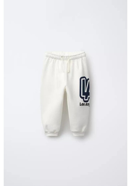 Yeni Sezon Los Angeles Lacivert Yazı Detaylı Sırt Baskılı 3 Iplik Şardonsuz Fırçalı Kumaş Alt Üst Takım fırsatları