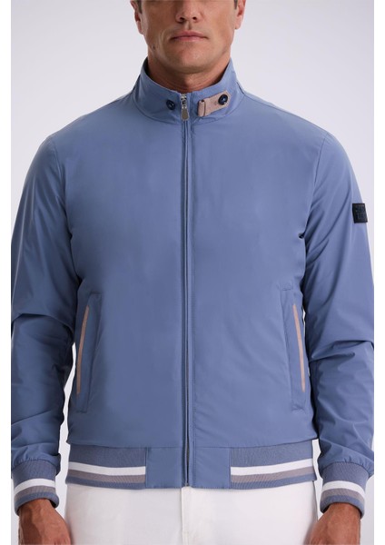 Mavi Comfort Fit Dik Yaka Rahat Kesim Mevsimlik Mont