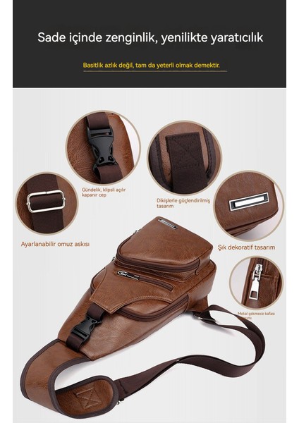 Çapraz USB Moda Omuz Çantası (Yurt Dışından) modelleri