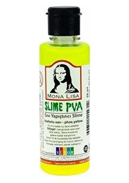 Slime Fosforlu Sarı Sıvı Yapıştırıcı 70 ml Çocuklar İçin Güvenli Kullanım fiyatları