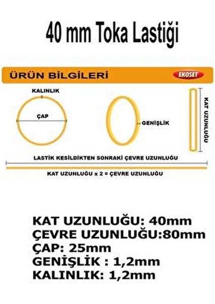 500 Adet Sarı Küçük Paket Lastiği 40 mm Dayanıklı ve Esnek Doğal Kauçuk fırsatları