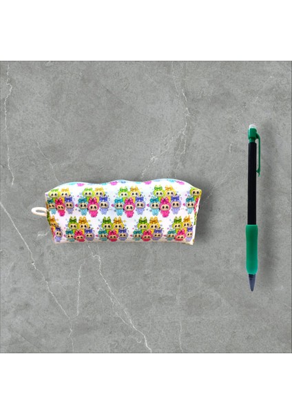Labubu Baskılı Kalemlik- Okul Kalemliği-Makyaj Çantası ve Kalem Hediyeli
