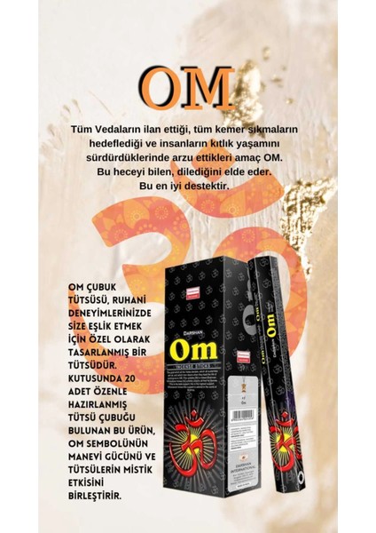 Om Meditasyon Tütsü 20 Çubuk