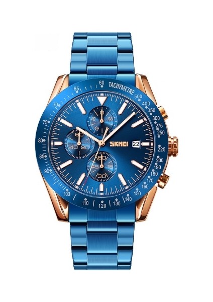 Erkek Paslanmaz Çelik Kayış Erkek Kronograf Tarih Kuvars Kol Saati Casıo (Yurt Dışından)