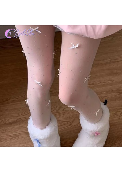 Parlayan Yaldızlı Hayvan Desenli Ipek Çorap (Yurt Dışından) fırsatları