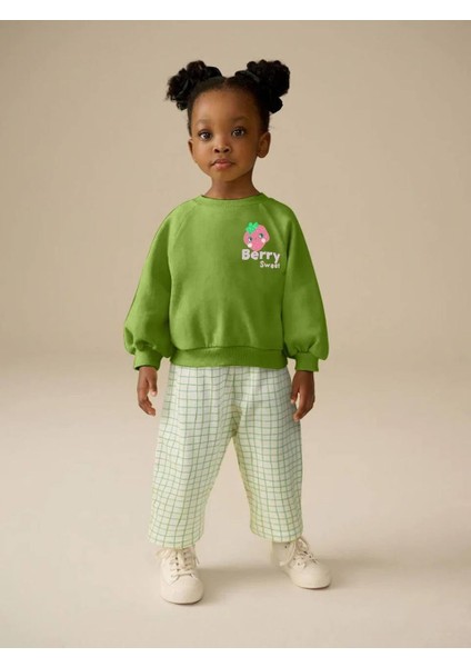 Kız Çocuk Baskılı 3 Iplik Pamuklu Kumaş Alt Üst Takım fiyatları