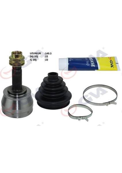 4421003K - Aks Kafası Dış Ön Palıo/albea 1.2 03-07 22×22X47 150MM