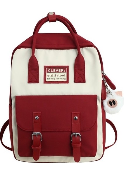 Naylon Sırt Çantası Şeker Renkli Gençler Için Suya Dayanıklı Okul Çantaları (Yurt Dışından)