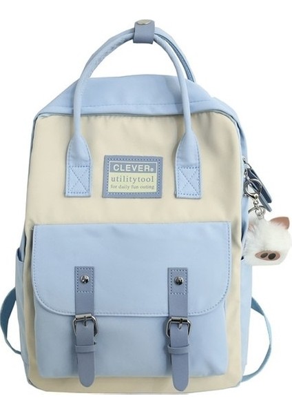 Naylon Sırt Çantası Şeker Renkli Gençler Için Suya Dayanıklı Okul Çantaları (Yurt Dışından)