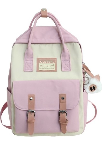 Naylon Sırt Çantası Şeker Renkli Gençler Için Suya Dayanıklı Okul Çantaları (Yurt Dışından)