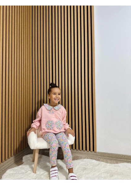 Kız Çocuk Baskılı 3 Iplik Pamuklu Kumaş Alt Üst Takım fiyatları