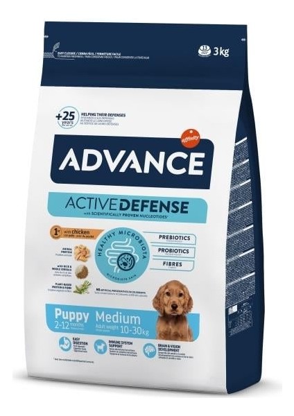 Puppy Protect Tavuklu Pirinçli Orta Irk Yavru Köpek Maması 3Kg