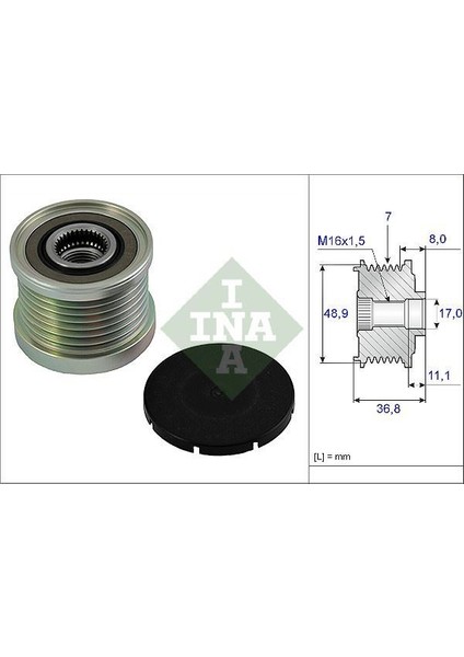 535008110 - Alternatör Kasnağı Rulmanı Lgn Iı 01- -Mgn Iı-Iıı 08- -Trafıc Iı 06- -Master Iı 06- 1.9dcı