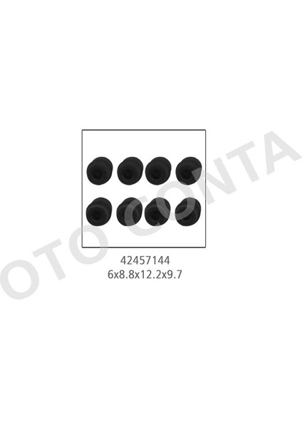 42457144 - Subap Keçesi P206-P307 2.0 Hdi Takım 8 Adet 6×8.8X12.2X9.7MM DW10