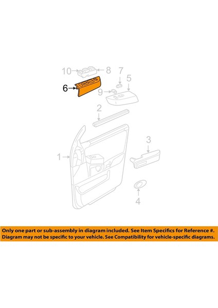 Araba Sol Sürücü Yan Pencere Cam Asansör Anahtarı Trim Panel Kapak 6L1Z-14525 Ba Ford Expedition 2003-2006 (Yurt Dışından) fırsatları