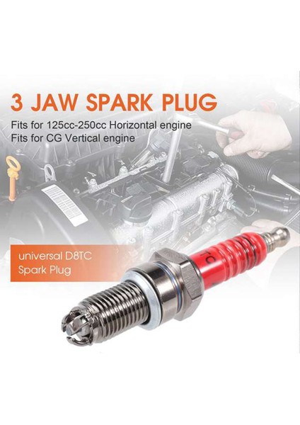 125CC 150CC 200CC 250CC 250CC Motosiklet Scooter Atv Quads Için 10PCS 3-Elektrotlu Buji D8TC (Yurt Dışından) indirimleri