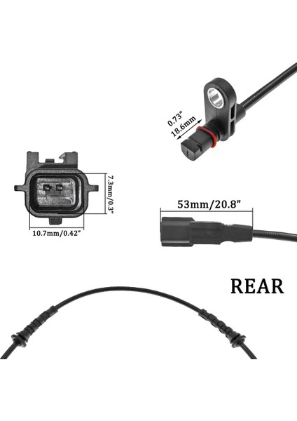 Ön Arka Abs Tekerlek Hız Sensörü 47900-5RB0A 47910-5RA0A Nissan Kicks Micra 1.6l 2018-2021 479005RA0A 479105RA0A (Yurt Dışından) modelleri