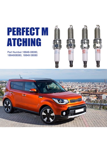 4pcs Buji Hyundai / Kıa 1.6l (1591CC) Için Buji Dohc L4 Turbo 2015-2023 18849-08080 (Yurt Dışından) fırsatları