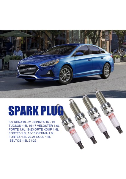 4pcs Buji Hyundai / Kıa 1.6l (1591CC) Için Buji Dohc L4 Turbo 2015-2023 18849-08080 (Yurt Dışından) indirimleri