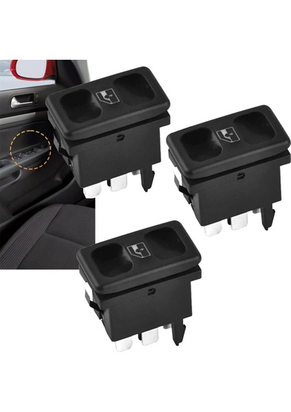 3pcs Araba Ön Sol Pencere Kontrol Anahtarı Pencere Kaldırıcı Anahtarı Düğmesi 191959855 Vw Golf Jetta Polo Caddy Lhd (Yurt Dışından) fiyatları