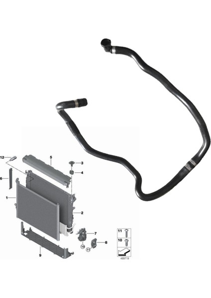 17128670995 Otomatik Parçalar Motor Radyatör Soğutucu Hortumu Bmw G30 F90 G31 G32 G11 G12 Soğutucu Hortum Hortum Su Borusu (Yurt Dışından) fırsatları