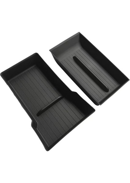 Tesla Model Y Juniper 2025 Gizli Saklama Kutusu Için Orta Konsol Organizatör Tepsisi Alt Organizatör Aksesuarları 2 Pcs (Yurt Dışından)