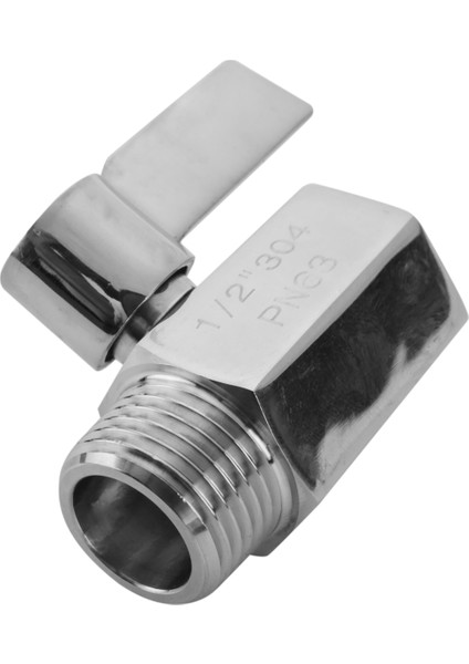 304 Paslanmaz Çelik Mini Top Valfı (1/2 Inç Dişi x Erkek) Npt Ipliği, Su Akışı Regülatörü Kafa Kontrol Vanası (Yurt Dışından) fırsatları